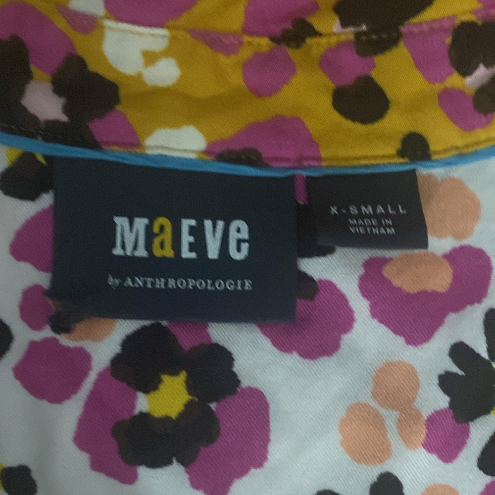 Maeve Multicolor Patchwork Button Down Shirt - image 5